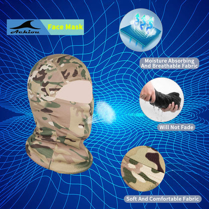 Achiou Ski Mask for Men Women, Summer Balaclava Face Mask, Shiesty Mask UV Protector Lightweight for Motorcycle Snowboard