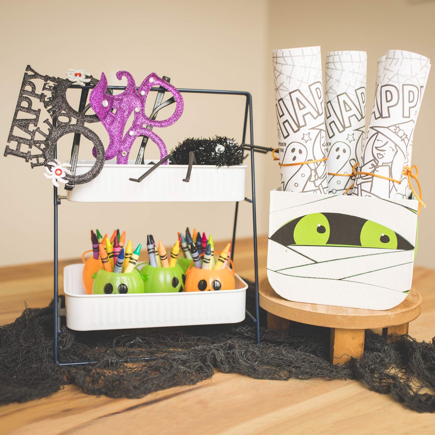 Tiny Expressions – Halloween Placemats for Kids (Pack of 12 Pumpkin Placemats) | Coloring Activity Paper Table Mats for Children’s School Party Craft | Disposable Bulk Bundle Set
