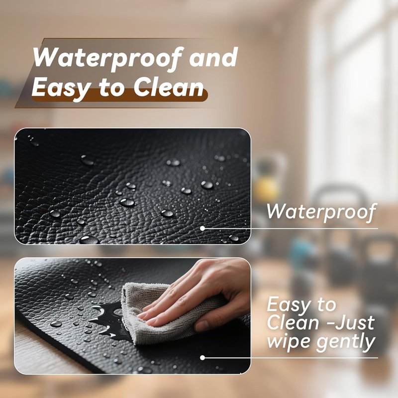 Walking Pad Mat - 1/4" Thick Non-Slip Treadmill Mat for Carpet & Hardwood Floors | Foldable Gym Floor Protector