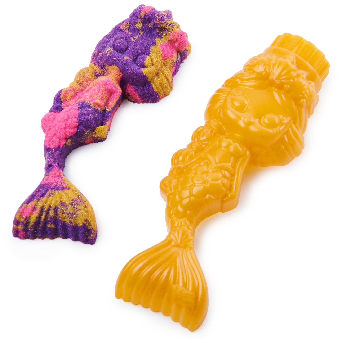 Kinetic Sand, Mermaid Crystal Playset, 481g of Play Sand, Gold Shimmer Sand, Storage and Tools, Sensory Toys for Kids Aged 3 and up