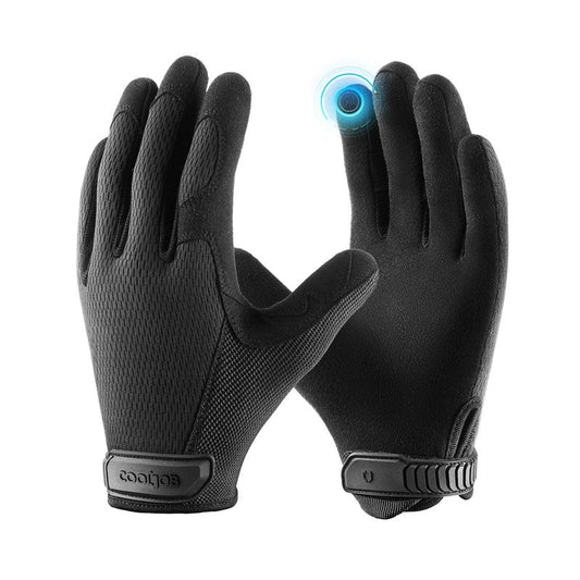 COOLJOB Touchscreen Utility Work Gloves for Men, Breathable Cooling Safety Gloves for Camping, Gardening, Hiking, Running and Driving, Lightweight and Flexible, Black Medium