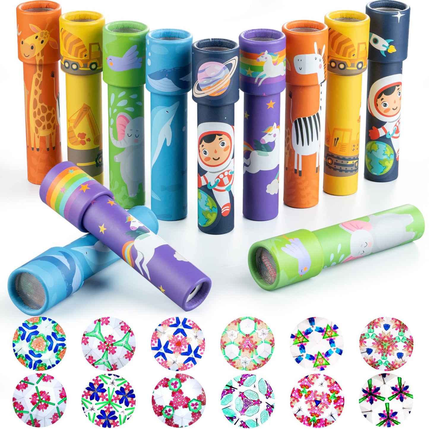 iKeelo 12PCS Classic Kaleidoscope - Return Gifts for Kids Birthday, Retro Educational Kaleidoscopes Toy, Party Favor, Gift Bag Filler, School Carnival Prize and Stocking Fillers