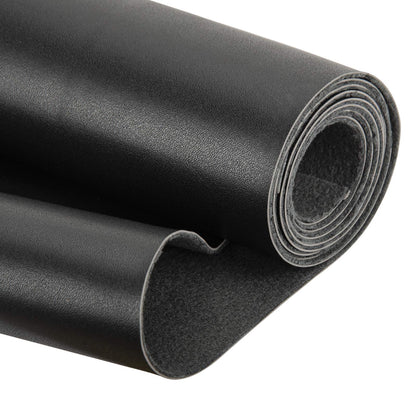 PU Fabric Material 1 Yard 54" x 36" Faux Synthetic Leather Sheets 1.2mm Thick Perfect for Upholstery, DIY Crafts, Hat Making, Hair Crafts Making, Sewing (Black)