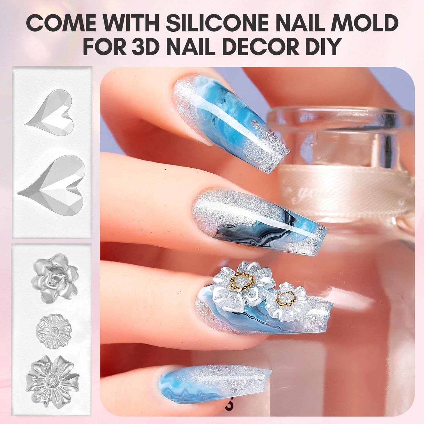 Makartt Clear Gel Builder Kit: Self-Levelling, Long Lasting Extension Hard Gels for Strengthener, Broken Nails Repair Gel Kit with Paper Forms, Dual forms, Nail File and Dual-End Brush 1.06 oz