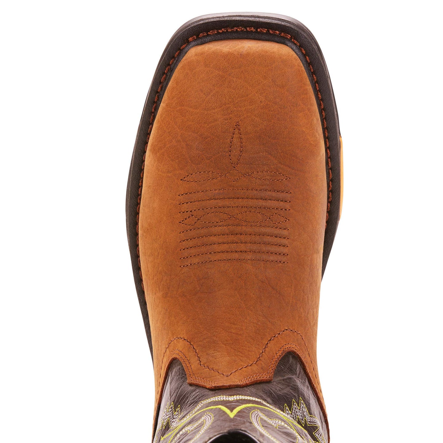 ARIAT Mens WorkHog XT Wide Square Toe Waterproof Work Boot Distressed Brown/Bravo Brown 10