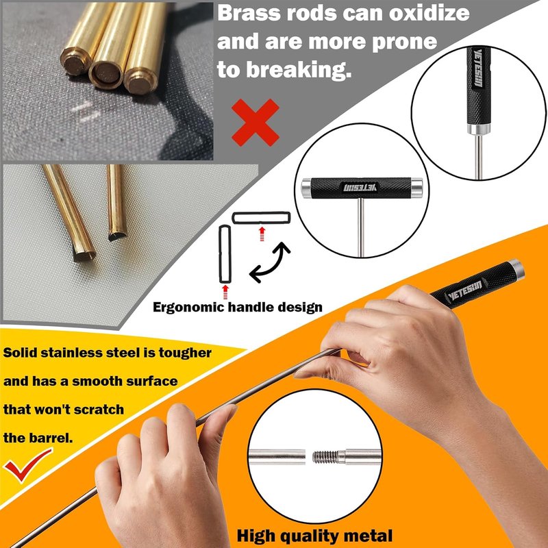 Gun Cleaning Kit - Pistol & Rifle Cleaner for .22, .357, 9mm, .40, .45 Caliber | Portable Case & Accessories