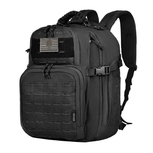 AZULDEZ Military Tactical Backpack for Men, Molle EDC Daypack Work Backpack for Trekking, Army 3 Days Assault Pack & Bug Out Bag with Water Bladder Compartment, Hiking Rucksack