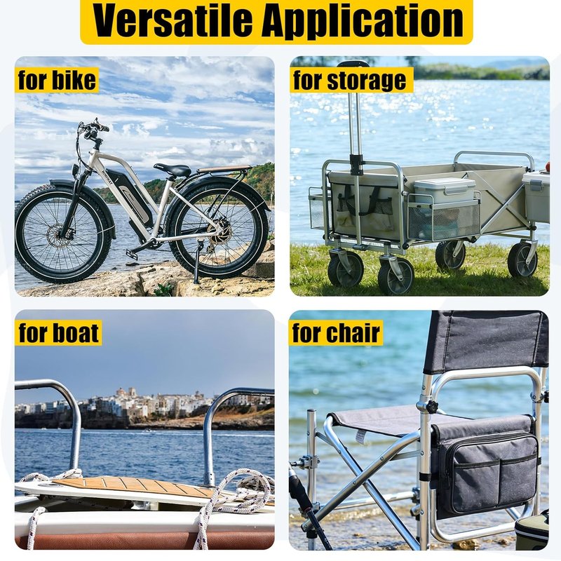 Bike Fishing Rod Holder - Hand-Release Clamp for Round Tubes | Compatible with Bicycles, Boats, Carts, ATVs