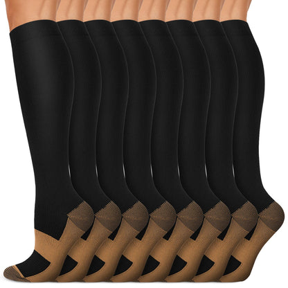 Iseasoo Copper Compression Socks For Men & Women Circulation-Best For Running Hiking Cycling 15-20 mmHg