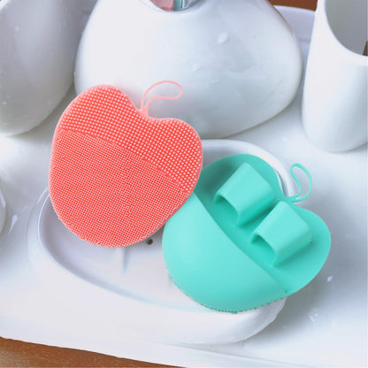 INNERNEED Super Soft Silicone Face Cleanser and Massager Brush Manual Facial Cleansing Scrubber Handheld Wash Pad for Sensitive, Delicate, Dry Skin (Pack of 4)