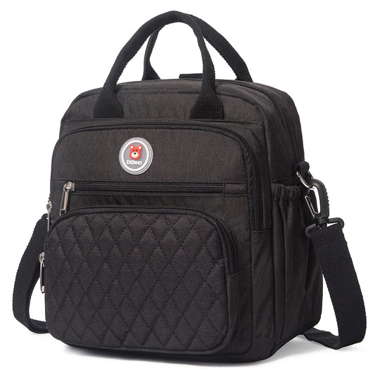 EKERHO Insulated Lunch Bag Backpack for Women/Men, 3 carrying way Lunch Tote, Large Waterproof Cooler Box with Side pockets for Adults, College, Work, Beach, Picnic, Black