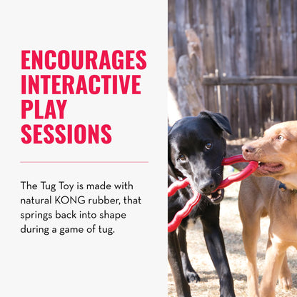 KONG - Tug - Durable Stretchy Rubber, Tug of War Dog Toy - For Medium Dogs