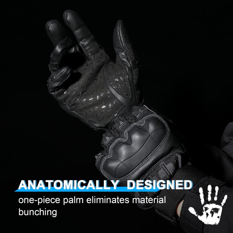 WTACTFUL Touch Screen Motorcycle Tactical Gloves for Men Airsoft Paintball Gear MTB Bike Cycling Cross-Country Motorbike ATV Hunting Hiking Riding Driving Work Outdoor Full Finger Gloves XL Black