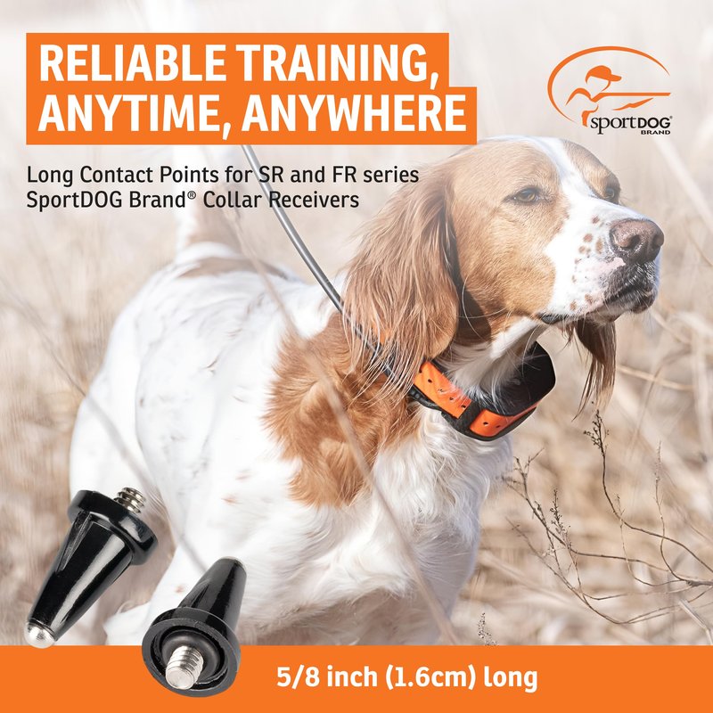 SportDOG Brand Long Contact Points – 5/8 Inch Replacement Probes E-Collars - Longer Length for Thick Coats