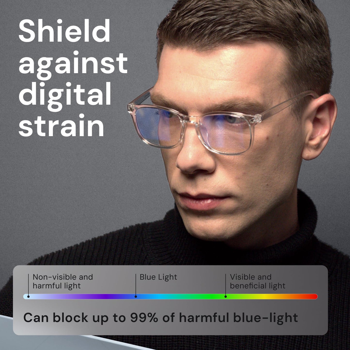 Blue Light Blocking Glasses - Fashion Square Eyeglasses, Anti UV Ray Computer Gaming Glasses Blue Blockers for Women/Men