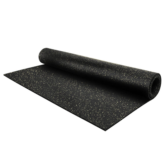 Flooring Inc 1/4" Tough Rubber Flooring Roll | Flexible Recycled Rubber Gym Floor Mats for Home Gym | Heavy Duty Rubber Mat for Home Gyms, Sheds, Horse Stall Mat or Trailer | 4’x10’ | Tan