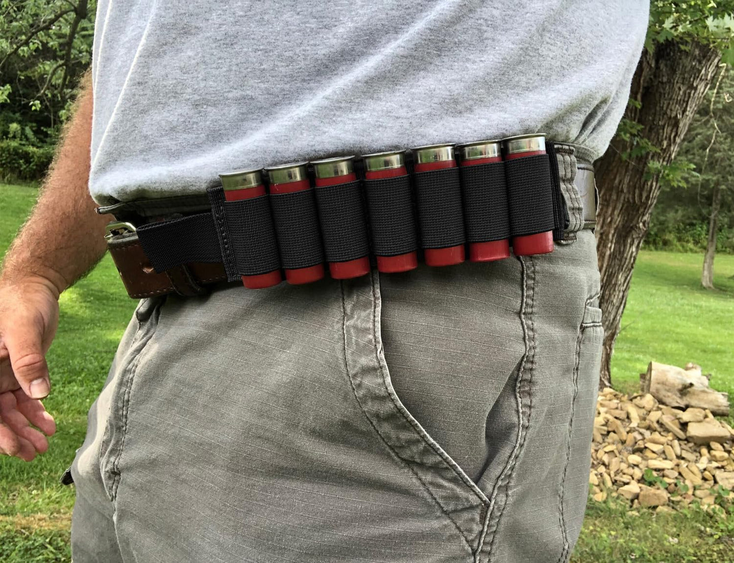 Dragonjie 6 Packs 7 Rounds Shell Card Holder Cartridge Pouches | 12/20 Ga Side Saddle Shell Carrier for Rifle Shotgun Cartridge | with Molle Utility Pouch Hook and Loop