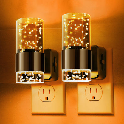 L LOHAS LED Night Light,Dimmable Night Lights Plug into Wall, 2 Pack Acrylic Nightlights with 0-100 LM Adjustable Brightness, 3000K Plug in Night Light with Dusk to Dawn Sensor, for Bathroom Hallway