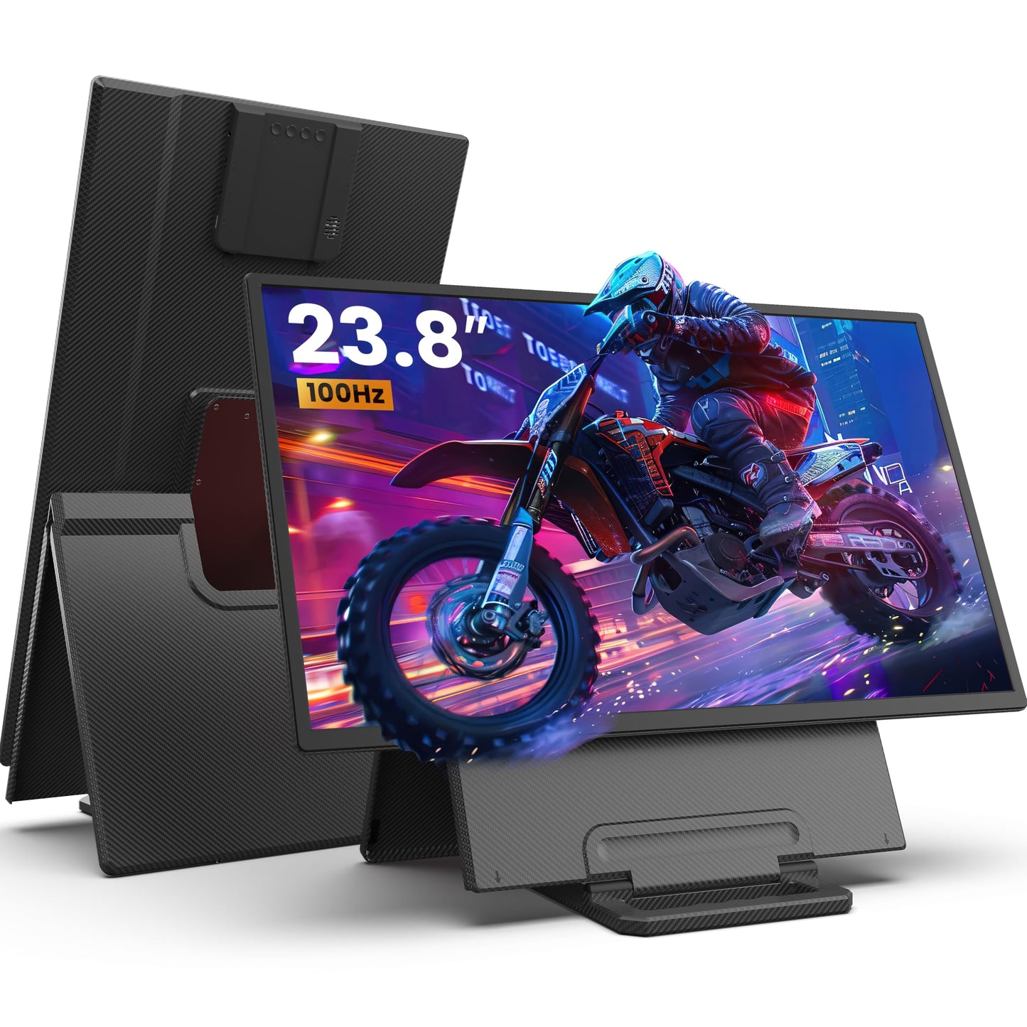 Portable Monitor, 16 Inch 1200P FHD, Horizontal and Vertical with Kickstand, Plug&Play, Built-in Speakers, Ultra-Thin Zero Frame,Travel Monitor for Laptop with Premium Smart Cover
