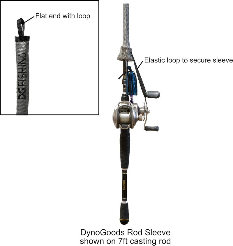 Fishing Rod Sleeve - 3 Pack 7ft Casting Rod Protector | Durable Rod Sock Cover