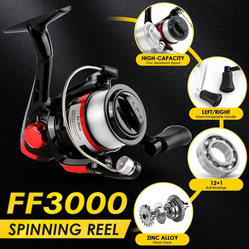 2PCS Telescopic Fishing Rod Reel Combo 6.89FT Collapsible Spinning Pole Kit Compact Fishing Lures Tackle Box Accessories Lightweight Travel Fishing Tool Set for Fishermen Gift