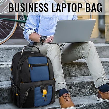 MATEIN Travel Laptop Backpack Large, 17.3 Inch Backpack 50L School Bag Water Resistant, Work Computer Rucksack for Men Anti Theft TSA with USB Charging Port, Laptop Bags for School Business-Roy Blue
