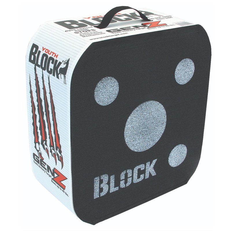 Field Logic Block GenZ XL 20” Youth Archery Arrow Target, Black and White