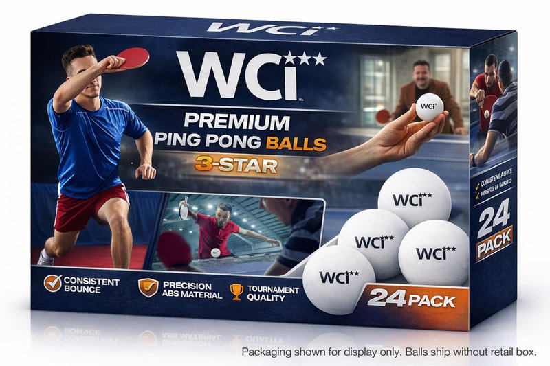 PARTY BALL Sports Ping Pong Balls – Official Size 40mm 3-Star Professional Table Tennis Balls, Durable High Performance for Training & Competition, White (12 Pack)