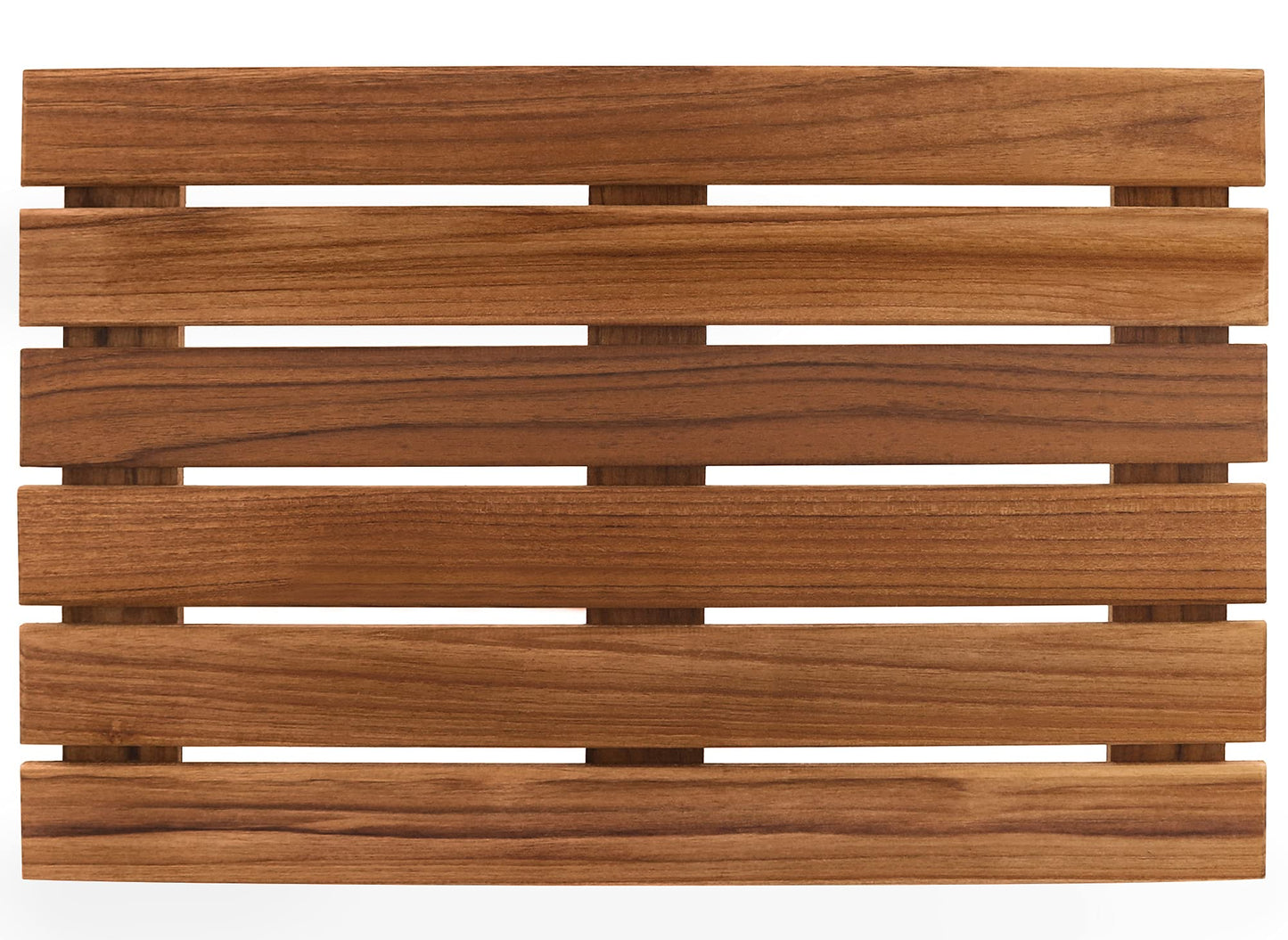 VaeFae Teak Shower Mat, Non-Slip Bath Mat, Luxury Spa Mat, Wooden Mat for Bathtub, 20 x 13 in