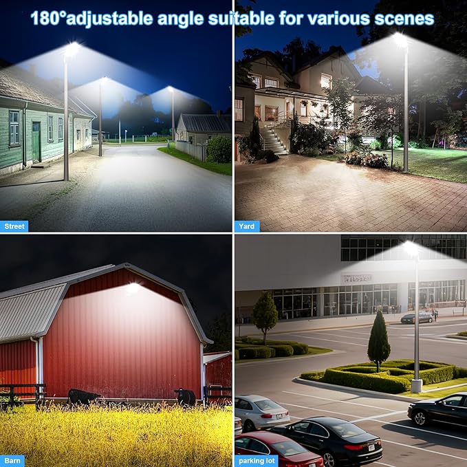 240W LED Parking Lot Light Outdoor,ETL Listed 36000LM Dusk to Dawn LED Flood Lights Commercial 5000K Slip Fitter Mount IP65 Waterproof 85-277V Shoebox Pole Street Light for Barn Yard Driveway