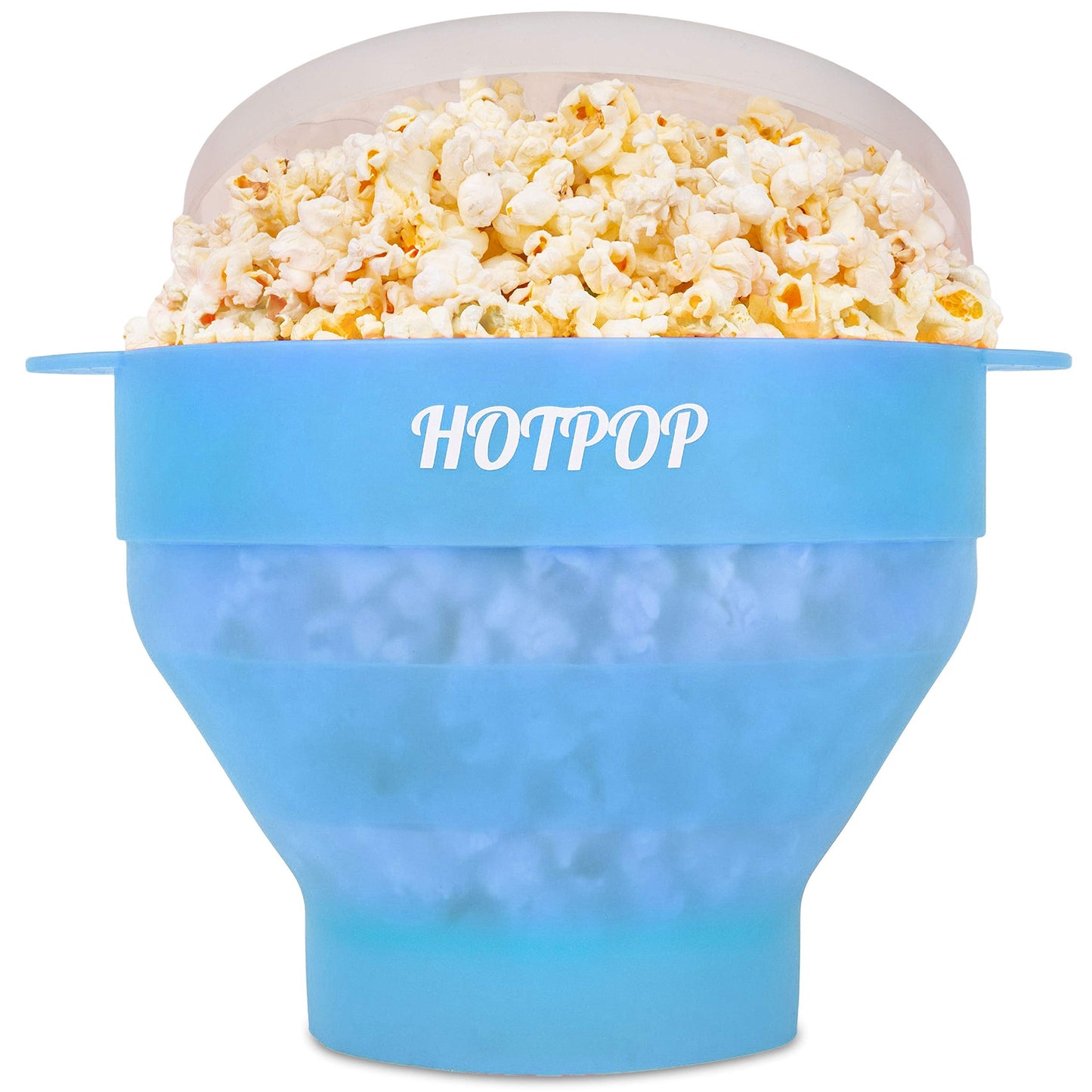 The Orginal HotPop Silicone Popcorn Maker - Microwave Popcorn Popper with Handles - Collapsible Bowl, Heat-Resistant, Easy to Clean, Ideal for Family Movie Nights, 15-Cup Capacity - Red
