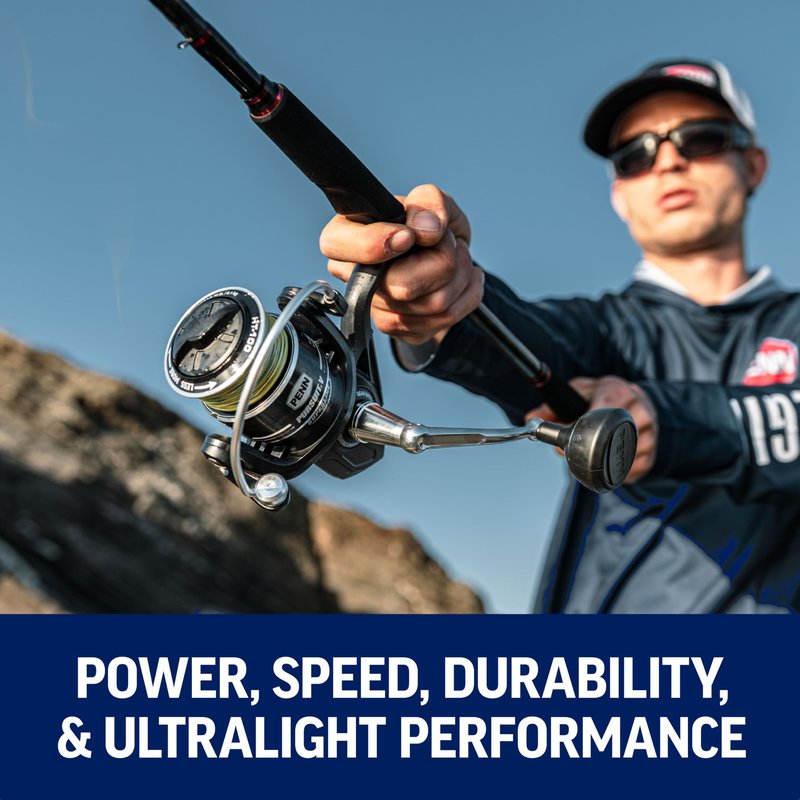 Penn Pursuit V Spinning Reel and 7' 1-Piece Fishing RodCombo, Graphite Composite Rod Blank Construction, EVA Handles
