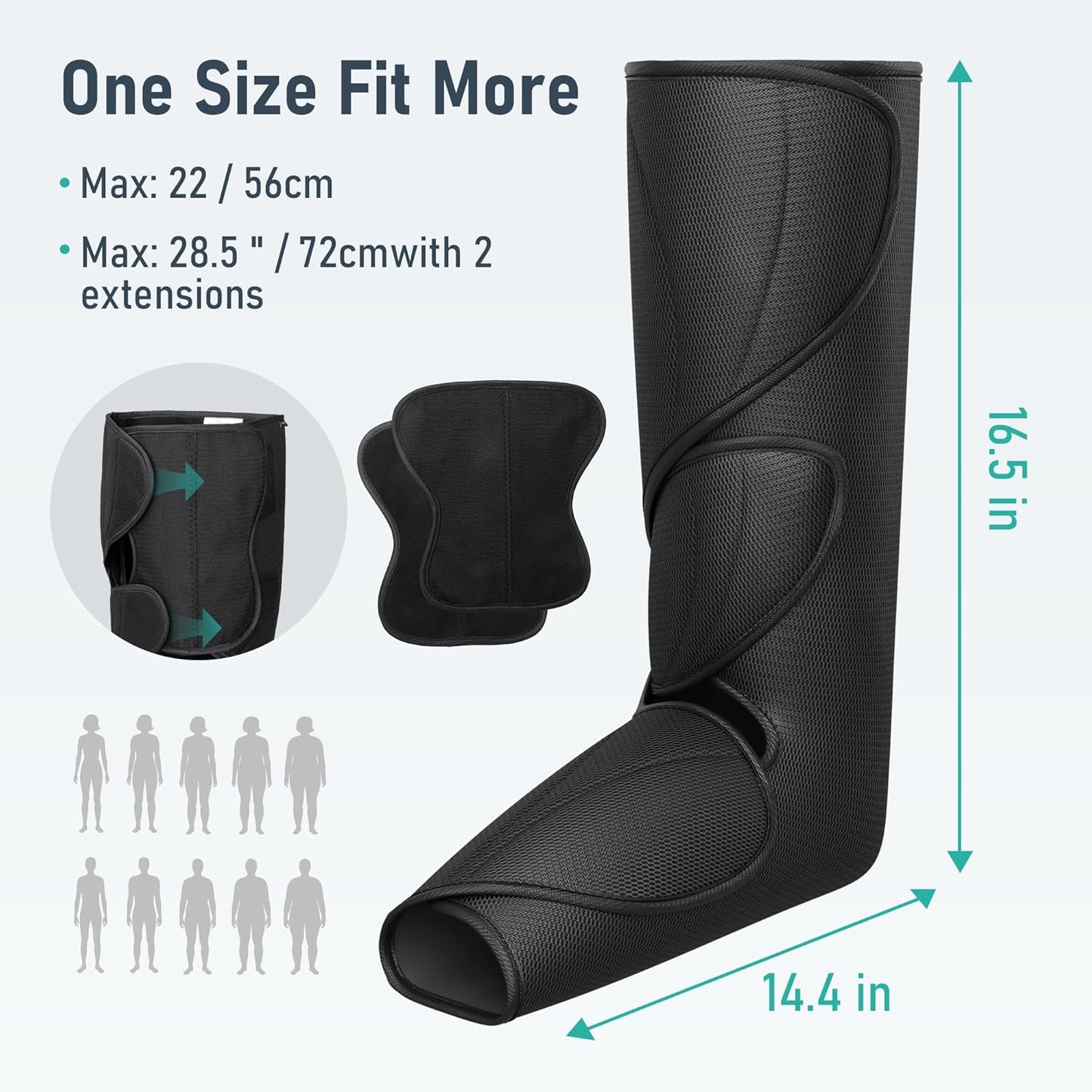QUINEAR Leg Massager with Heat and Air Compression,Foot and Calf Massager for Circulation and Pain,Compression Boots with 3modes and 3 Intensities,Gift for Dad Mom