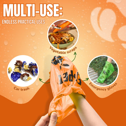 PET N PET 1080 Count Biodegradable Poo Bags Dogs USDA Certified 41 percent Biobased 72 Thick Dog Poop Bags Rolls 9x13 Leak-Proof Orange Unscented