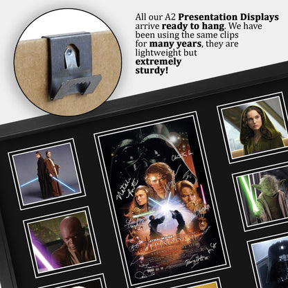 HWC Trading Star Wars Revenge of the Sith Gifts Printed Signed Autograph Picture for Movie Memorabilia Fans - A2 Framed