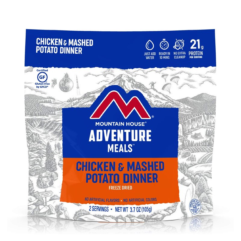 Mountain House Chicken & Mashed Potato Dinner | Freeze Dried Backpacking & Camping Food | 2 Servings | Gluten-Free