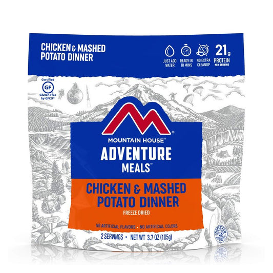 Mountain House Chicken & Mashed Potato Dinner | Freeze Dried Backpacking & Camping Food | 2 Servings | Gluten-Free