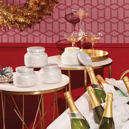 Capri Blue Holiday Mercury Jar Candle - Soy Blend - Fall Candles for Home Scented with White Pumpkin, Nutmeg & Vanilla - Pumpkin Candle for Fall Decor - Signature (Pumpkin Dulce, 19 oz)