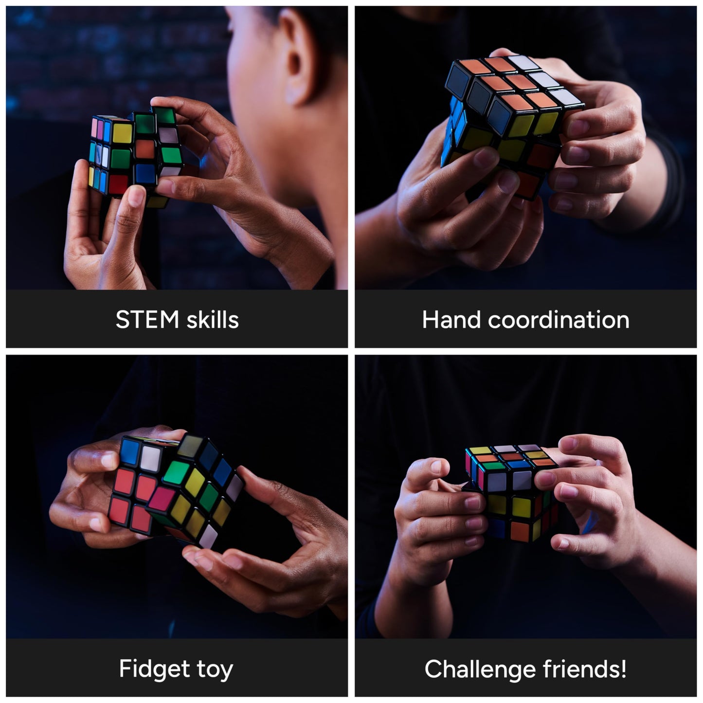 Rubik’s Phantom, 3x3 Cube Advanced Technology Difficult 3D Puzzle Travel Game Stress-Relief Fidget Toy Activity Cube, for Adults and Kids Ages 8 and up