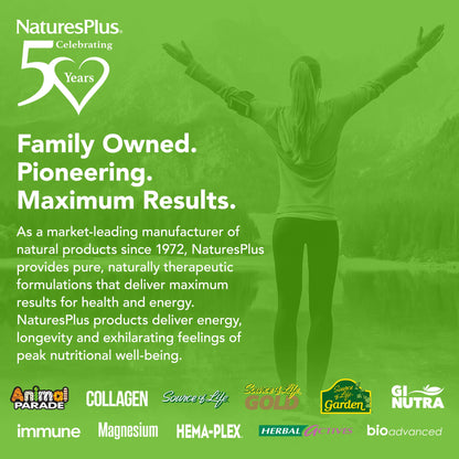 NaturesPlus Magnesium Powder Unflavoured - Gentle Magnesium Citrate Supplement for Night and Day - Energy and Stress Relief - Vegan, Gluten Free - 60 Servings