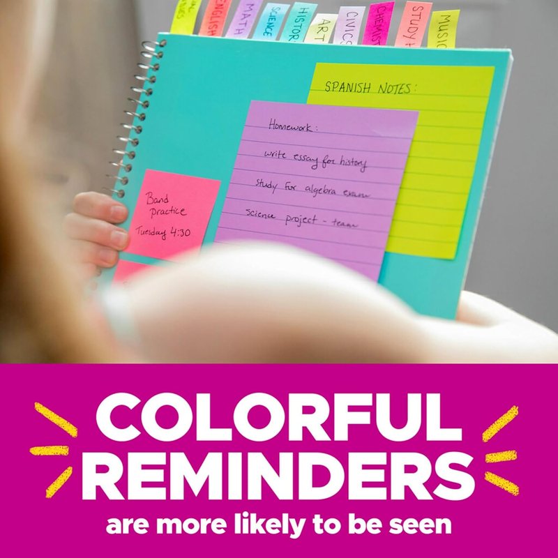 Super Sticky Notes - 24 Pads, 3x3 in. | 2X Sticking Power, Supernova Neons Collection