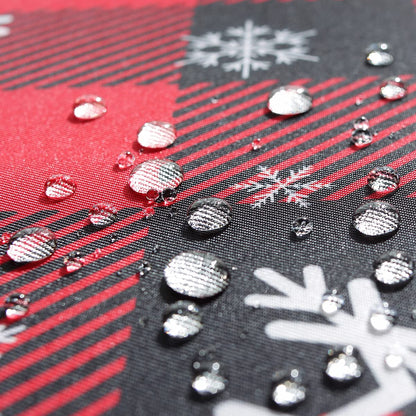 Christmas Tablecloth Rectangle, Plaid Table Cloth with Snowflake Decorations, Heavy Weight & Spillproof Table Cover for Dining, Party & Holidays (Snow Patterns, Rectangle, 52" x 70" (4-6 Seats))