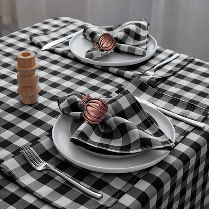 STMK Thanksgiving Day Napkin Rings, Rustic Harvest Pumpkin Napkin Rings, Alloy Napkin Holder for Halloween Fall Thanksgiving Day Table Decorations (Harvest Pumpkin, 6)