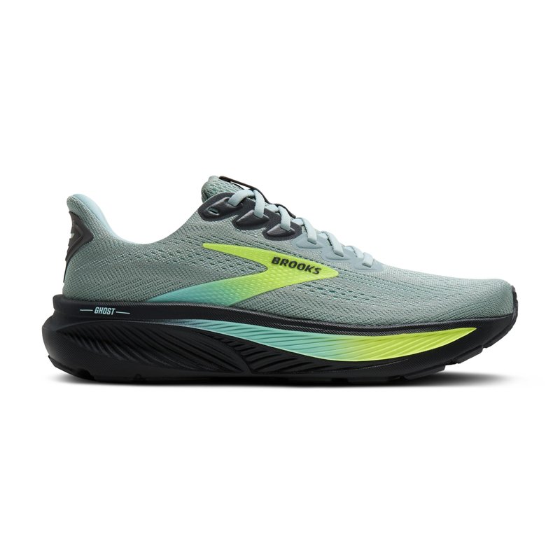 Brooks Men's Ghost 17Sneaker, Gray Mist Yucca Nightlife, 10.5 US