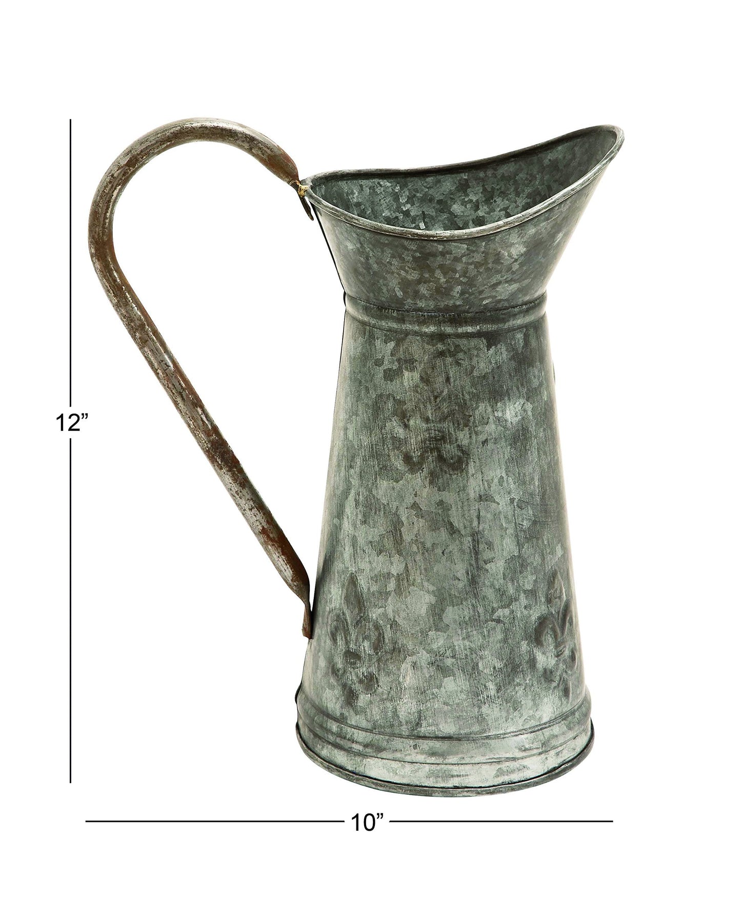 Deco 79 Metal Watering Can Indoor/Outdoor Planter, 10" x 6" x 12", Brown