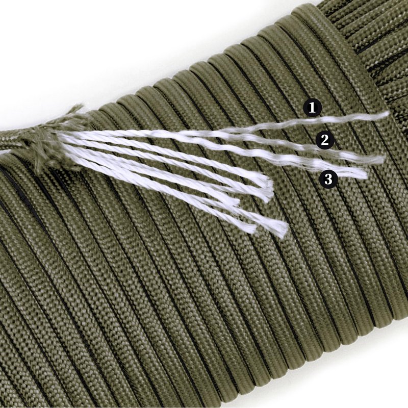FISHLUND Paracord 550 lb, 7 Strand Paracord Rope 250ft 4mm, Nylon Parachute Cord for Camping, Forest Camo