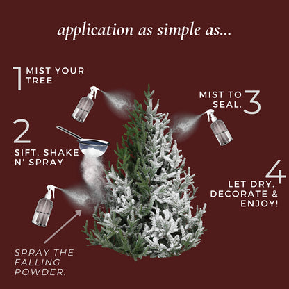 SnoFlock The Original Premium Self-Adhesive Snow Flock Powder with ShimmerSpec for Christmas Trees & Decor | Made in USA | 2 lbs
