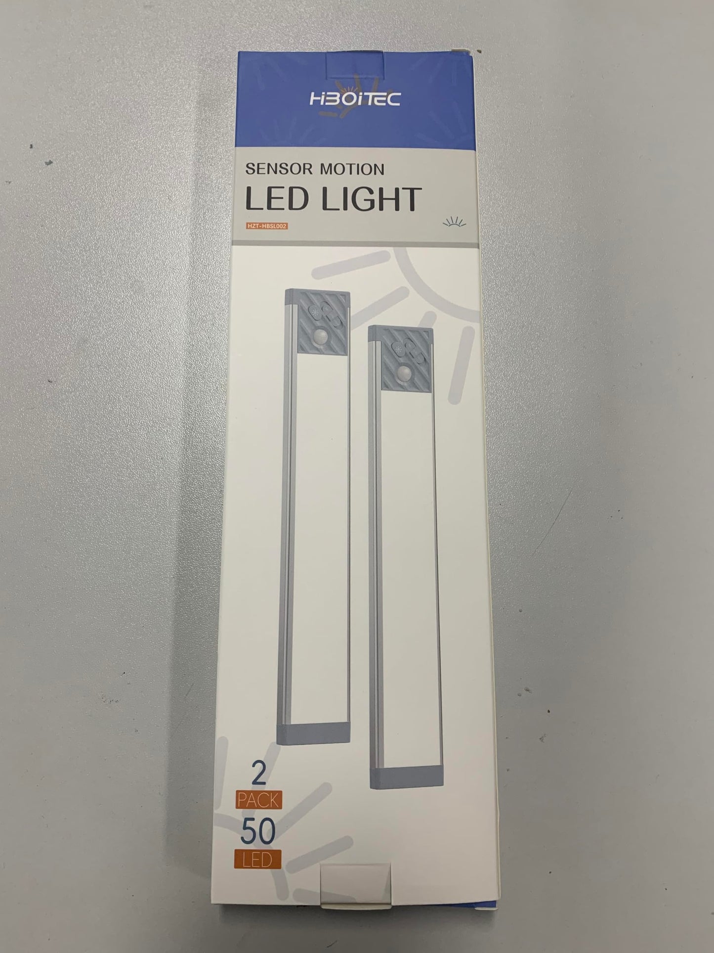 HIBOITEC Cabinet Lighting LED with Motion Sensor, Dimmable Under-Unit Light Kitchen 50 LED Cabinet Light, Cabinet Lighting Wireless USB Cabinet Light Battery for Wardrobe, White Light, 25.5 cm