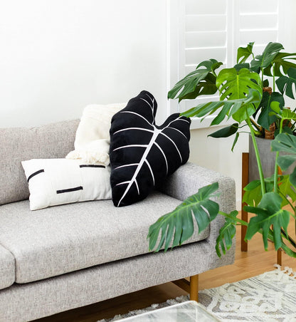 Green Philosophy Co. Monstera Leaf Pillow - Mossy Earth - Large Soft Plant-Shaped Plush Cushion for Couch, Bed, or Reading Nook - Cute & Unique Nature-Inspired Decor Super Soft & Cuddly Throw Pillow