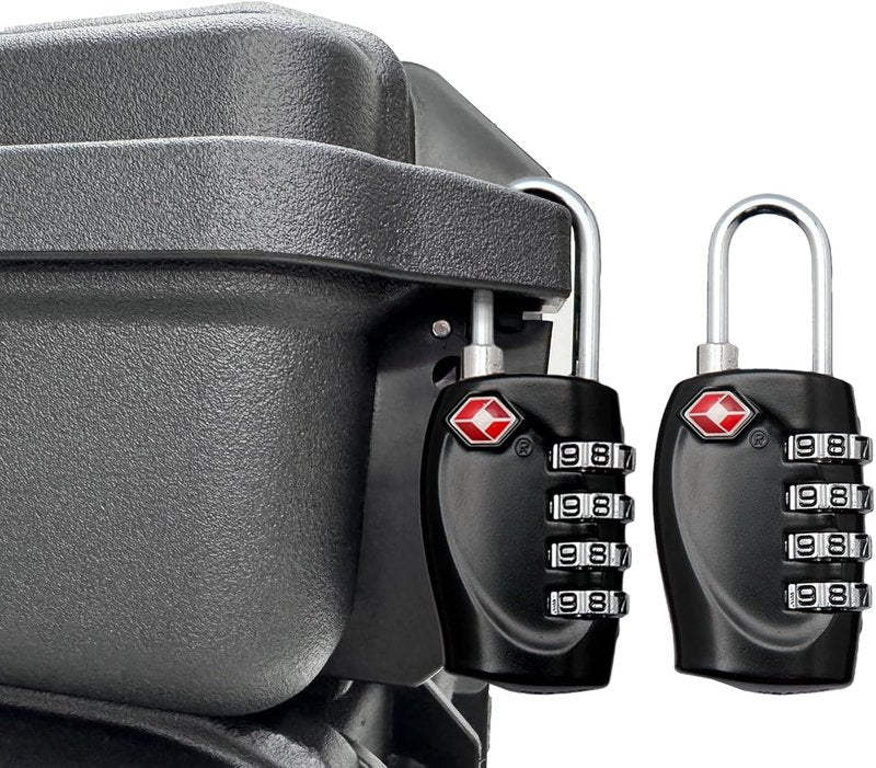 TSA Approved Gun Case Locks - 4 Digit Combo Padlocks for Pistol & Revolver | 2 Pack